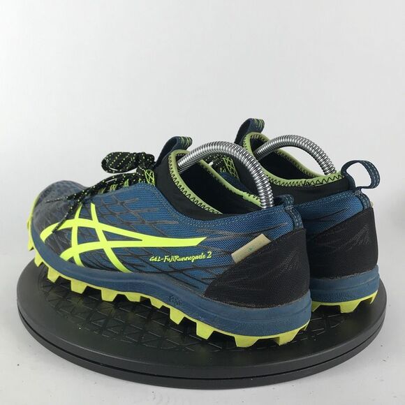 Asics Gel-Fuji Runnegade Trail 2 Blue/Yellow Running Shoes T633N Men’s Size 9 - Picture 7 of 13